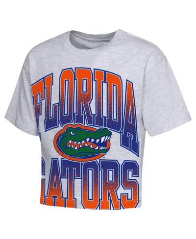 Outerstuff Kids' Big Girls' Heather Gray Florida Gators Big Team Energy Cropped Boxy T-shirt