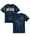 Outerstuff Big Girls Navy Chicago Bears Wordmark Sequin V-neck Top In Blue