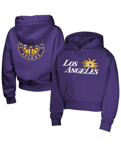 Outerstuff Kids' Big Girls Purple Los Angeles Sparks Closer Pullover Hoodie