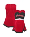 Outerstuff Big Girls Red Georgia Bulldogs Cheer Captain Jumper Dress In Red