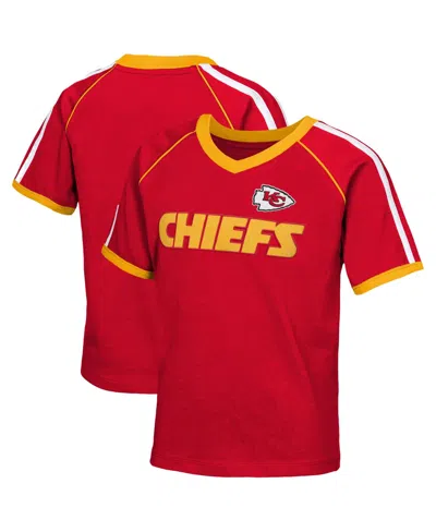Outerstuff Kids' Big Girls Red Kansas City Chiefs Score Breaker Soccer T-shirt