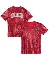 Outerstuff Big Girls Red Tampa Bay Buccaneers Wordmark Sequin V-neck Top In Red