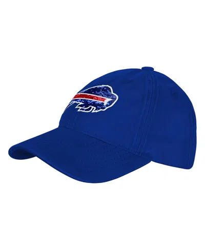 Outerstuff Kids' Big Girls Royal Buffalo Bills Gridiron Adjustable Hat In Blue