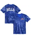 Outerstuff Big Girls Royal Buffalo Bills Wordmark Sequin V-neck Top In Royal