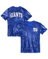 Outerstuff Big Girls Royal New York Giants Wordmark Sequin V-neck Top In Royal
