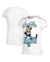 Outerstuff Girls Youth White Seattle Kraken Mickey Mouse Go Team Go T-shirt In White