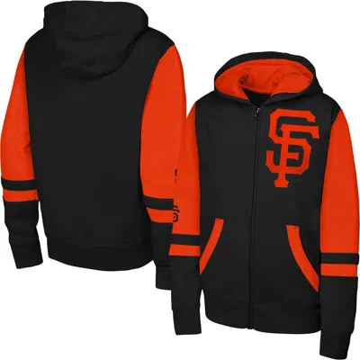 Outerstuff Kids'  Black San Francisco Giants Stadium Colorblock Full-zip Hoodie
