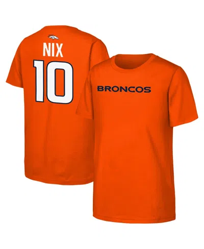 Outerstuff Kids' Boy's 4-20 And Girl's 4-16 Bo Nix Crewneck Classic-fit T-shirt In Orange