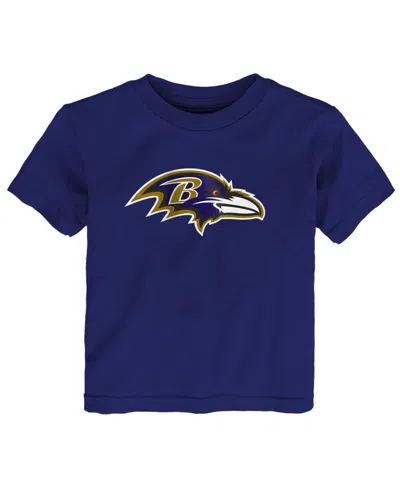 Outerstuff Babies' Boys' And Girls' 2t-5t Baltimore Ravens Screen Print T-shirt In Blue