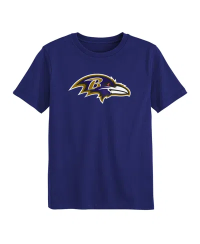 Outerstuff Kids' Boys' And Girls' 2t-5t Baltimore Ravens Short-sleeve Crewneck T-shirt In Blue