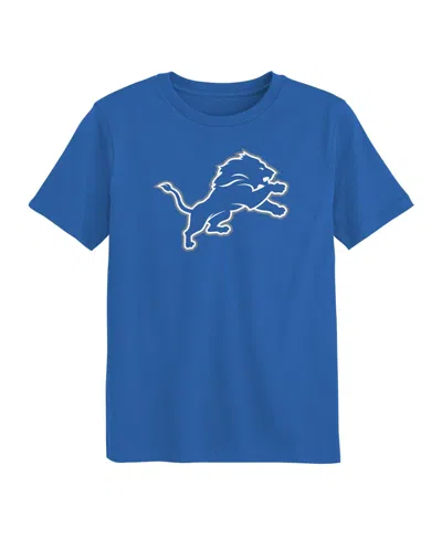 Outerstuff Babies' Boys' And Girls' 2t-5t Detroit Lions Screen Print T-shirt In Blue