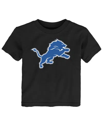 Outerstuff Babies' Boys' And Girls' 2t-5t Detroit Lions Screen-print T-shirt In Black