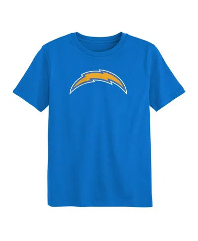 Outerstuff Babies' Boys' And Girls' 2t-5t Los Angeles Chargers Screen Print Crewneck T-shirt In Blue