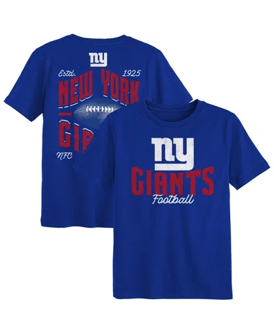 Outerstuff Babies' Boys' And Girls' 2t-5t New York Giants Top Pick Graphic Crewneck T-shirt In Blue