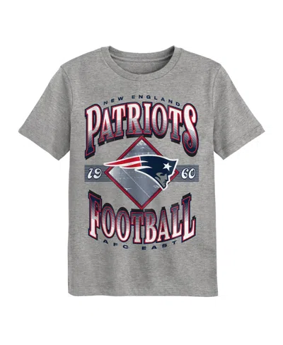 Outerstuff Kids' Boys' And Girls' 2t-5t Of Days Past New England Patriots Retro Oversized T-shirt In Gray