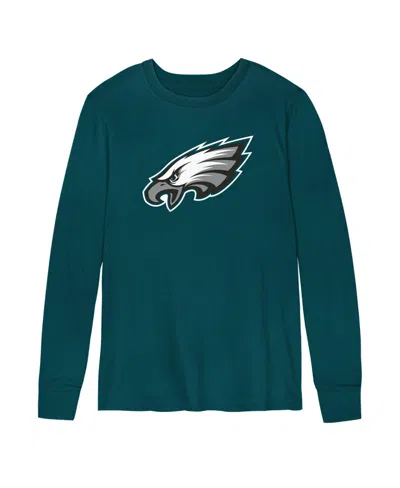 Outerstuff Kids' Boys' And Girls' 2t-5t Philadelphia Eagles Long-sleeve Crewneck T-shirt In Green