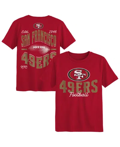 Outerstuff Babies' Boys' And Girls' 2t-5t San Francisco 49ers Top Pick Sensory-friendly Crewneck T-shirt In Burgundy