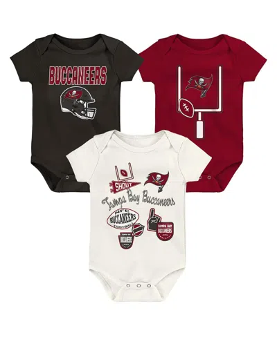 Outerstuff Babies' Boys And Girls 3 Piece Tampa Bay Buccaneers Littlest Player Bodysuit Set In Multi