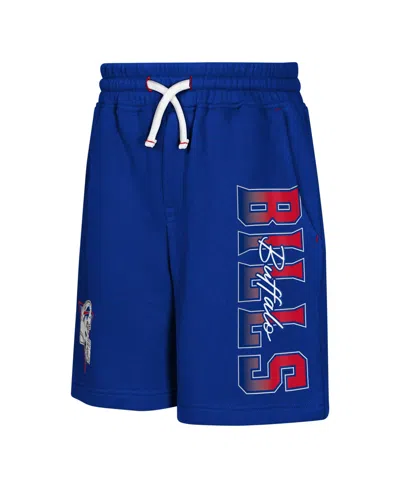 Outerstuff Kids' Boys' & Girls' 4-16 Buffalo Bills Audible Brushed-fleece Drawstring Shorts In Blue