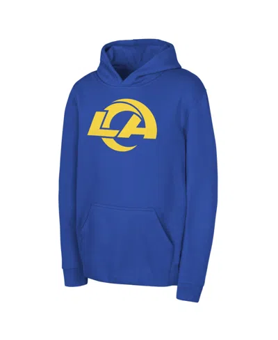 Outerstuff Kids' Boys' & Girls' 4-16 Los Angeles Rams Primary Logo Fleece Pullover Hoodie In Blue