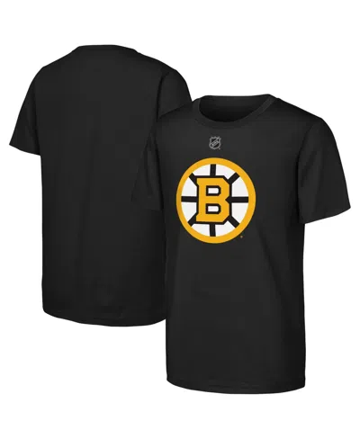 Outerstuff Kids' Boys' And Girls' Boston Bruins Crewneck Logo T-shirt In Black