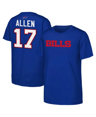 Outerstuff Kids' Boys' And Girls' Buffalo Bills Josh Allen Graphic T-shirt In Blue