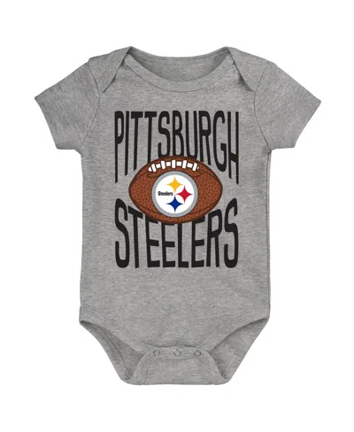 Outerstuff Babies' Boys' And Girls' For The Ball Short-sleeve Crewneck Bodysuit In Gray