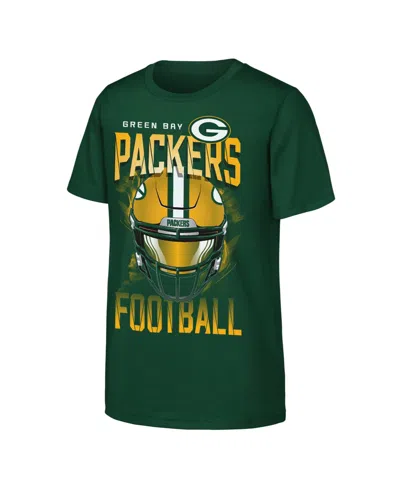 Outerstuff Kids' Boys' And Girls' Full Gear Green Bay Packers Graphic Regular-fit T-shirt