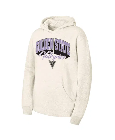 Outerstuff Kids' Boys' And Girls' Golden State Valkyries Fleece-lined Relaxed Fit Front Pouch Pocket Hoodie In Neutral