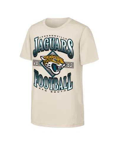 Outerstuff Kids' Boys' And Girls' Jacksonville Jaguars Nfl Of Days Past Screen Print T-shirt In Neutral