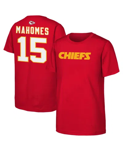 Outerstuff Kids' Boys' And Girls' Kansas City Chiefs Patrick Mahomes Crewneck T-shirt In Red