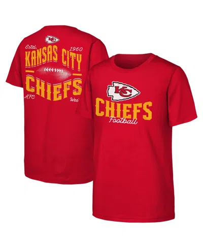Outerstuff Kids' Boys' And Girls' Kansas City Chiefs Top Pick Screen Print Graphics T-shirt In Red
