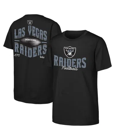 Outerstuff Kids' Boys' And Girls' Las Vegas Raiders Top Pick Screen Print Regular-fit T-shirt In Black