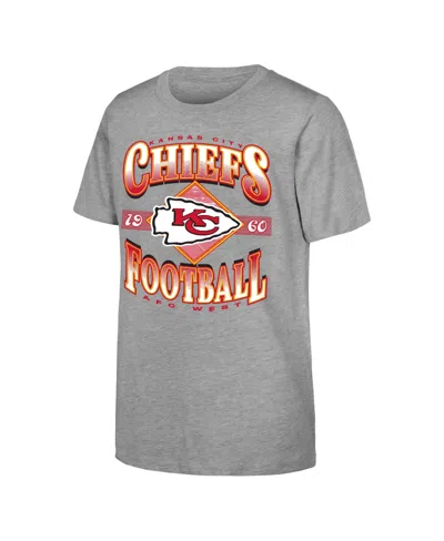 Outerstuff Kids' Boys' And Girls' Of Days Past Kansas City Chiefs Screen Print Graphics T-shirt In Gray