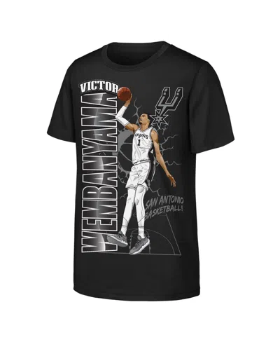 Outerstuff Kids' Boys' And Girls' San Antonio Spurs Height Victor Wembanyama T-shirt In Blue