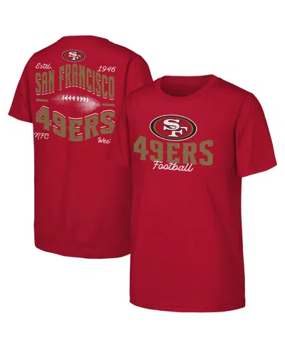 Outerstuff Kids' Boys' And Girls' San Francisco 49ers Top Pick Crewneck T-shirt In Red