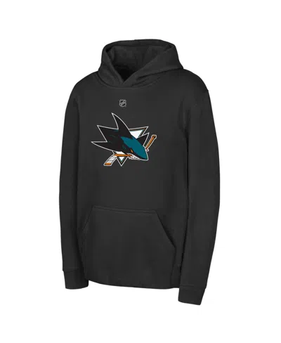 Outerstuff Kids' Boys' And Girls' San Jose Sharks Kangaroo Pocket Pullover Hoodie In Black