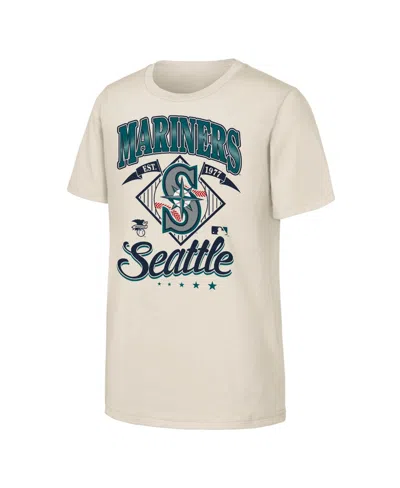 Outerstuff Kids' Boys' And Girls' Seattle Mariners Triple Hit Crewneck T-shirt In Neutral