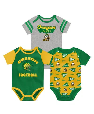 Outerstuff Babies' Boys' And Girls' Star Player Short-sleeve Bodysuits, 3-piece Set In Green
