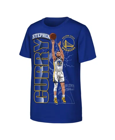 Outerstuff Kids' Boys' And Girls' Stephen Curry Screen Print Graphics T-shirt In Blue
