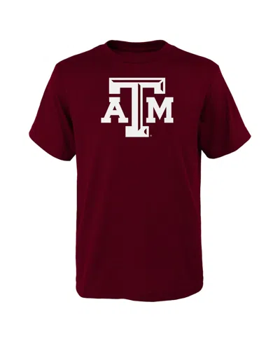 Outerstuff Kids' Boys' And Girls' Texas A&m Aggies Primary Logo Short-sleeve T-shirt In Burgundy