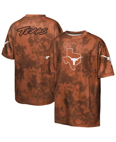 Outerstuff Kids' Boys' And Girls' Texas Longhorns Off-side Sublimated T-shirt In Brown