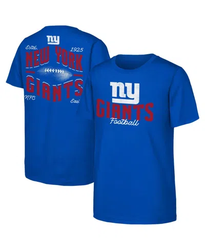 Outerstuff Kids' Boys' And Girls' Top Pick New York Giants Screen Print Graphics T-shirt In Royal