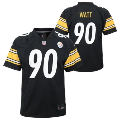 Outerstuff Kids' Boys T.j. Watt Steelers Game Jersey In Black