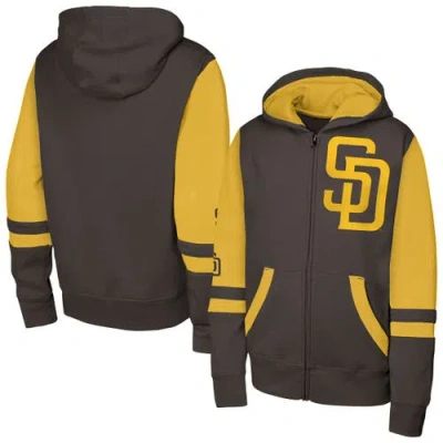 Outerstuff Kids'  Brown San Diego Padres Stadium Colorblock Full-zip Hoodie In Multi