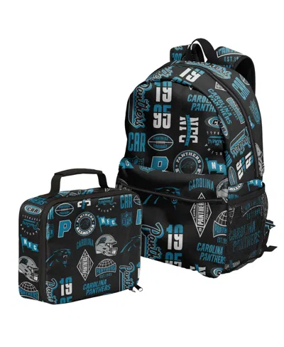 Outerstuff Carolina Panthers Backpack And Lunchbox Set In Black