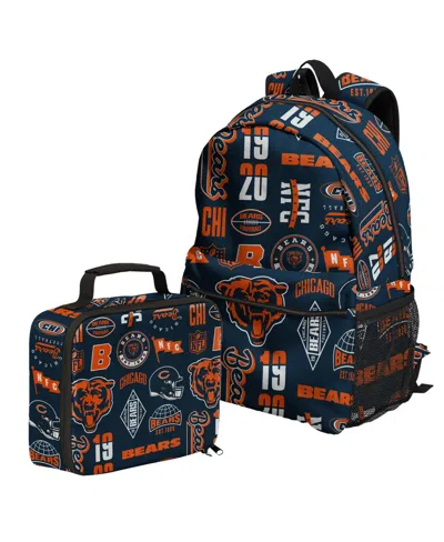 Outerstuff Chicago Bears Backpack And Lunchbox Set In Navy
