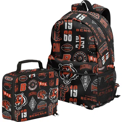 Outerstuff Cincinnati Bengals Backpack And Lunchbox Set In Black