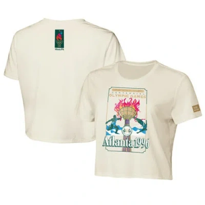 Outerstuff Cream Atlanta 1996 Summer Olympics Centennial Vibe Cropped T-shirt In White
