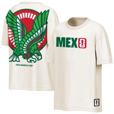 Outerstuff Cream Mexico National Team Fifa World Cup 2026 Livery Oversized 2-hit T-shirt In Neutral